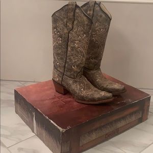 Circle G L5048 Crackle Brown Western Boots
